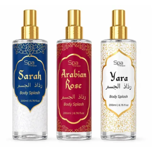 Kit 3 Body Splash Arabe Feminino 200 ML de Luxo Alta Concentração