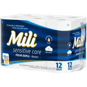 Imagem da oferta Papel Higiênico Folha Dupla Mili Sensitive Care