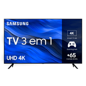 Imagem da oferta Smart TV 50" Samsung UHD 4K 3 HDMI 1 USB Bluetooth Wi-Fi Gaming Hub Tela sem limites Alexa built in - UN50CU7700GXZD