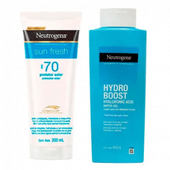 Imagem da oferta Kit  Protetor Solar Neutrogena Sun Fresh FPS70 200ml + Hidratante Corporal Hydro Boost 400ml