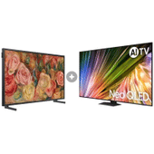 Imagem da oferta Kit Smart TV Samsung AI 55" Neo QLED 4K 55QN85D 2024 Processador com AI + Smart TV The Frame 32"