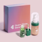 Imagem da oferta Combo Presente QDB e Guaraná Antarctica: Blush Líquido 6,8ml + Iluminador Líquido Rosto e Corpo 30ml + Caixa de Presente M