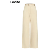 Imagem da oferta Calça Casual Lovito Feminina Lisa com Bolso