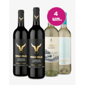 Imagem da oferta Kit 4 Vinhos por 99 - Meio Secos - Oferta Insana