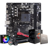 Imagem da oferta Kit Upgrade Ryzen 7 5700X3D Placa Mãe Biostar A520MT Water Cooler 120mm Memória 16GB DDR4