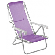 Cadeira Reclinável Mor 8 Posições em Alumínio - Lilás