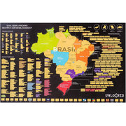 Mapa do Brasil de Raspar Unlocked 94x60