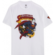 Camiseta Masculina Manga Curta The Adventures of Superman Branco - Tam PP