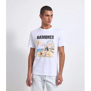 Camiseta com Estampa Ramones - Masculina Tam M