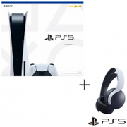 Console PlayStation 5 - PS5 Sony (Com leitor de Disco) + Headset sem Fio PULSE 3D para PS5 - Sony