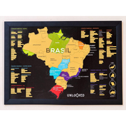 Mapa do Brasil de Raspar Unlocked 66x46cm