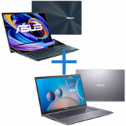 Notebook Asus ZenBook Duo i7-1165G7 8GB SSD 512GB - UX482EA-KA213T+  Notebook Asus Intel i5-1035G1 8GB SSD 256GB FHD - X515JA-EJ1792W