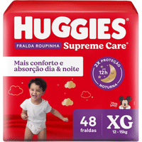 Imagem da oferta Huggies Fralda Roupinha Supreme Care XG 48 Un