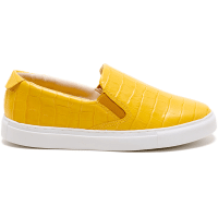 Imagem da oferta Tênis Slip ON Couro Croco Amarelo Queimado - MR Cat