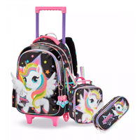 Imagem da oferta Kit Mochila Infantil Escolar Rodinha Unicórnio Feminina 2025