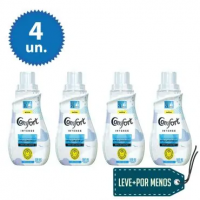 Imagem da oferta Kit Amaciante de Roupa Concentrado Hipoalergênico Puro Cuidado Comfort Intense Frasco 500ml - 4 Unidades