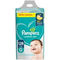 Imagem da oferta 2 Pacotes Fralda Descartável Infantil Pampers Confort Sec G 128 Unidades