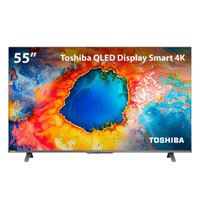 Imagem da oferta Smart TV QLED 55" 4K Toshiba 55C450NS Google TV 3 HDMI 2 USB Wi-Fi - TB035M