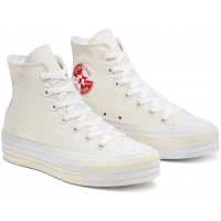 Imagem da oferta Tênis Converse Chuck Taylor All Star Lift Hi Amendoa Vermelho Branco