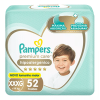 Imagem da oferta 2 Pacotes Fralda Pampers Premium Care XXXG - 52 Unidades Cada