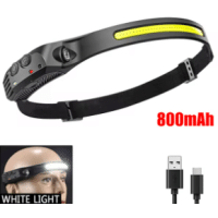 Imagem da oferta Lâmpada Cabeça de Indução Bateria Embutida USB Recarregável COB LED