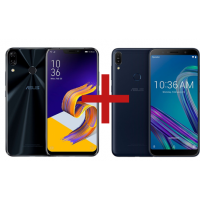 Imagem da oferta Smartphone Asus ZenFone 5Z 4GB/64GB Preto + ZenFone Max Pro (M1) 4GB/64GB Preto