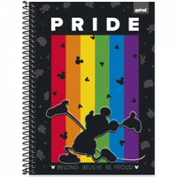 Imagem da oferta Caderno universitário capa dura 1x1 80 folhas Mickey Pride Spiral