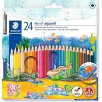 Imagem da oferta Lápis de Cor Aquarelável Staedtler Noris 144 24 Cores - 10NC2412