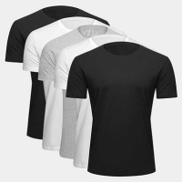 Imagem da oferta Kit Camiseta Básica Masculina c/ 5 Peças