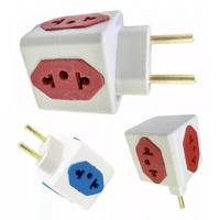 Imagem da oferta Kit 10 Adaptadores Pino Cubo Colorido Benjamin 4saídas 10a 110V/220V