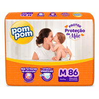 Imagem da oferta Fraldas Pom Pom Protek Proteção de Mãe Tam M - 86 Unidades