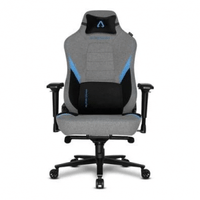 Imagem da oferta Cadeira Gamer Alpha Gamer Phenix Fabric Tecido Até 150kg Apoio de Braço 4D Reclinável Preto e Azul - AGPHENIX-F-GRY-BK-BL