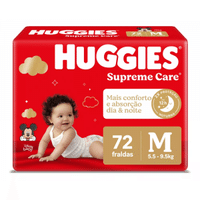 Imagem da oferta Fraldas Descartáveis Huggies Supreme Care M - 72 unidades