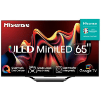 Imagem da oferta Smart TV Hisense QLED Mini UHD 4K 65" 144hz e Wi-Fi - 65U75LUA