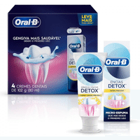 Imagem da oferta Oral-B Pasta de Dente Gengiva Detox 102g 4 Unidades