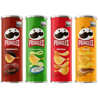 Imagem da oferta Kit 4 Batatas Pringles Queijo 109g + Churrasco – 109g + Creme e Cebola 109g + Original 104g