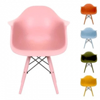 Imagem da oferta Cadeira Eames Com Braço e Pés Em Polipropileno