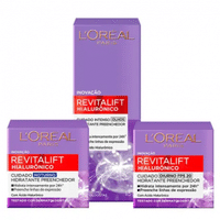 Imagem da oferta L'Oréal Paris Revitalift Hialurônico Kit - Diurno + Noturno + Creme para Olhos