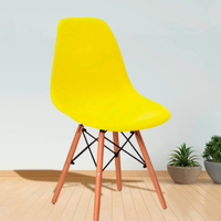 Imagem da oferta Cadeira Eames Eiffel Base Madeira Amarela Vestcasa