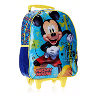 Imagem da oferta Mochila Rodinha G Escolar Infantil Mickey Mouse Disney Cor Azul Com Verde