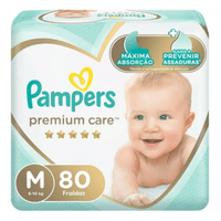 Imagem da oferta Fraldas Descartáveis Pampers Premium Care Tam M - 80 Unidades