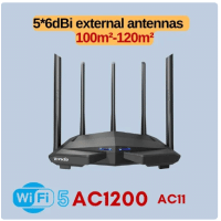 Imagem da oferta Roteador Tenda Wifi Ac11 AC1200 5 Antenas