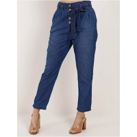 Imagem da oferta Calça Clochard Jeans Feminina Azul