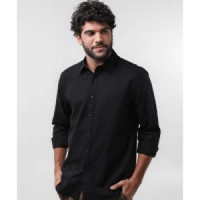 Imagem da oferta Camisa masculina regular soft linen em linho - Preto | Original by