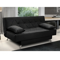 Imagem da oferta Sofá Cama 1,80m Íris Suede Preto Adonai Estofados