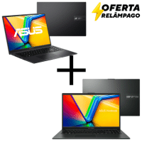 Imagem da oferta Kit Notebooks Asus Vivobook 16X i5-12500H 8GB SSD 512GB W11 K3605ZF-N1420W + Vivobook Go 15 Ryzen 3-7320U 4GB SSD 128GB KeepOS E1504FA-NJ1291