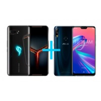 Imagem da oferta Smartphones Asus ROG Phone II 8GB RAM 128GB + ZenFone Max Pro (M2) 4GB RAM 64GB Black Saphire