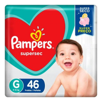 Imagem da oferta Fralda Pampers Supersec Hiper G com 46 Unidades