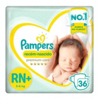 Imagem da oferta Fraldas Pampers Recém-Nascido Tamanho RN+ 36 Unidades