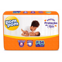 Imagem da oferta Fraldas Pompom P Protek Proteção de Mãe - 54 Unidades